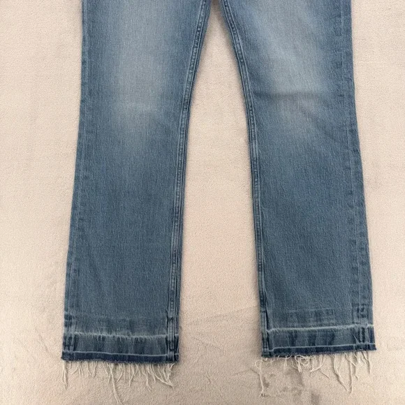 Rag Bone Peyton Mid Rise Bootcut Jeans Misty Wash‎ Distressed Raw Hem Size 30